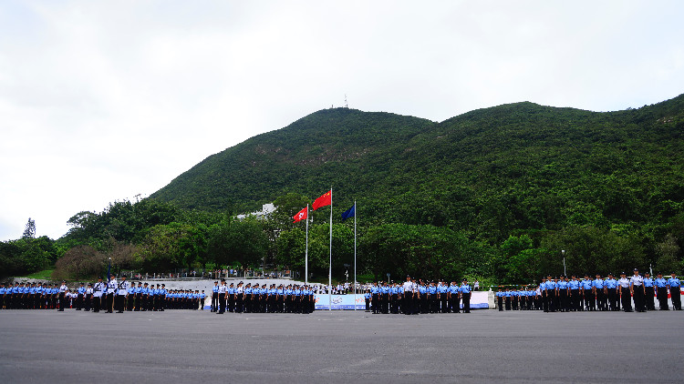 直播回顧｜香港警察學院結業(yè)會操 鄭雁雄擔任檢閱官