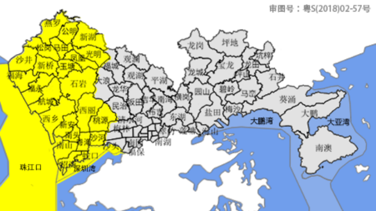 深圳分區(qū)暴雨黃色、雷雨大風(fēng)黃色預(yù)警信號生效中！