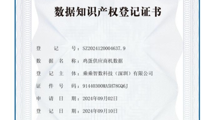 深圳發(fā)放首批國家知識產權局制數(shù)據(jù)知識產權登記證書