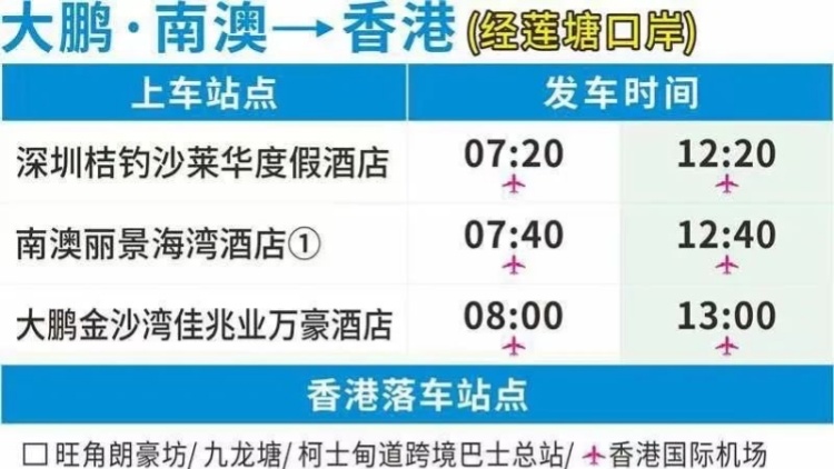 跨境新連線 深圳南澳至香港巴士路線即將開通