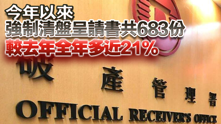 本港上月破產(chǎn)呈請(qǐng)按月跌5% 強(qiáng)制清盤升逾28%