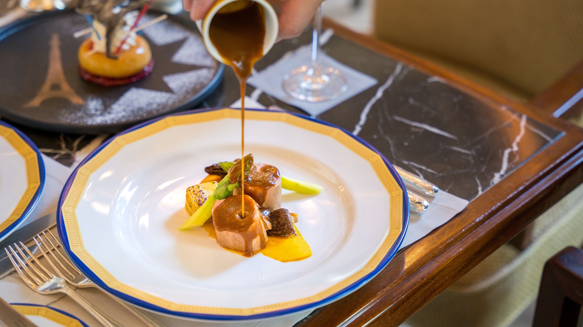 Slow-cooked Iberico Pork Loin with Pumpkin Gratin, Broccolini and Morel Mushroom.jpg